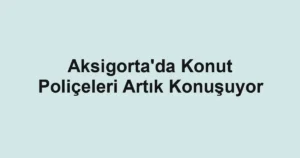 Aksigorta'da Konut Poliçeleri Artık Konuşuyor