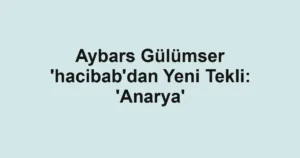 Aybars Gülümser 'hacibab'dan Yeni Tekli: 'Anarya'