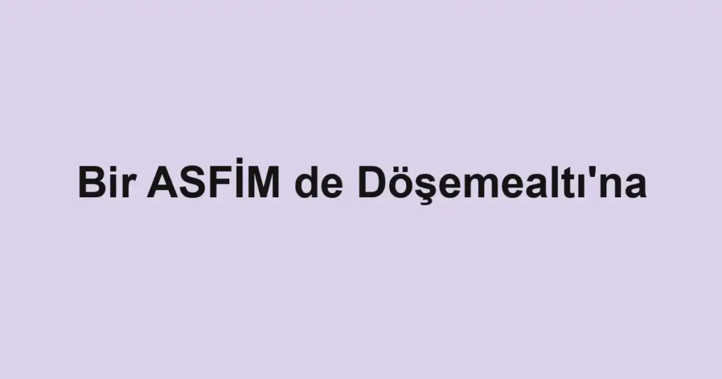 Bir ASFİM de Döşemealtı'na
