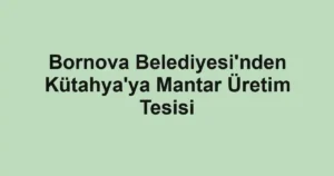 Bornova Belediyesi'nden Kütahya'ya Mantar Üretim Tesisi