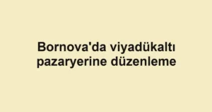 Bornova'da viyadükaltı pazaryerine düzenleme