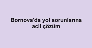Bornova'da yol sorunlarına acil çözüm