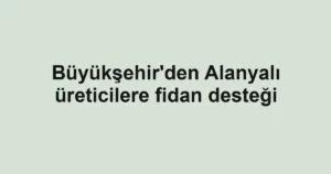 Büyükşehir'den Alanyalı üreticilere fidan desteği