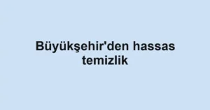 Büyükşehir'den hassas temizlik