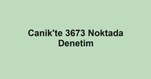 Canik'te 3673 Noktada Denetim