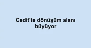 Cedit'te dönüşüm alanı büyüyor
