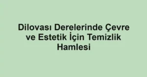 Dilovası Derelerinde Çevre ve Estetik İçin Temizlik Hamlesi