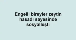 Engelli bireyler zeytin hasadı sayesinde sosyalleşti