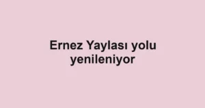 Ernez Yaylası yolu yenileniyor