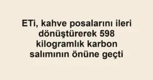 ETi, kahve posalarını ileri dönüştürerek 598 kilogramlık karbon salımının önüne geçti