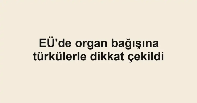 EÜ'de organ bağışına türkülerle dikkat çekildi