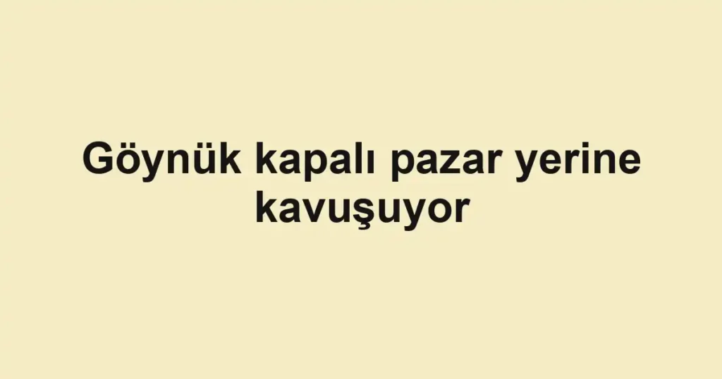 Göynük kapalı pazar yerine kavuşuyor