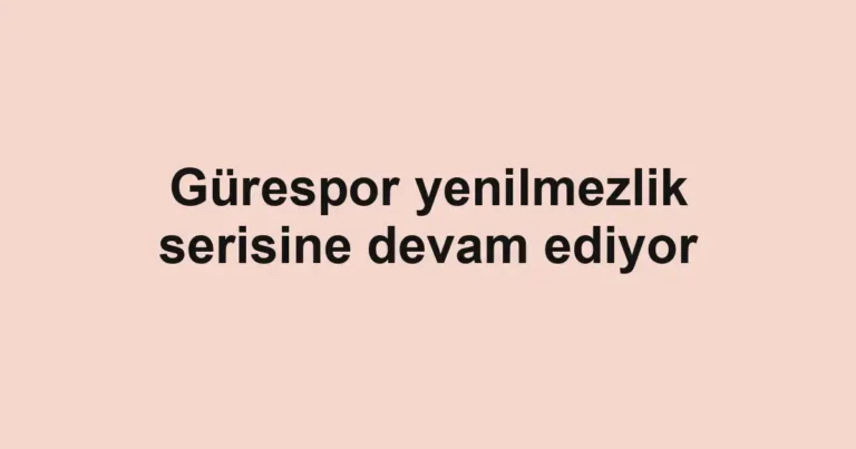 Gürespor yenilmezlik serisine devam ediyor