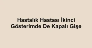 Hastalık Hastası İkinci Gösterimde De Kapalı Gişe