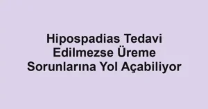 Hipospadias Tedavi Edilmezse Üreme Sorunlarına Yol Açabiliyor