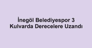 İnegöl Belediyespor 3 Kulvarda Derecelere Uzandı