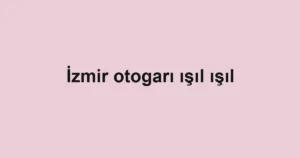 İzmir otogarı ışıl ışıl