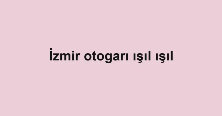 İzmir otogarı ışıl ışıl
