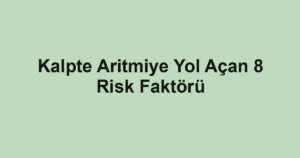Kalpte Aritmiye Yol Açan 8 Risk Faktörü