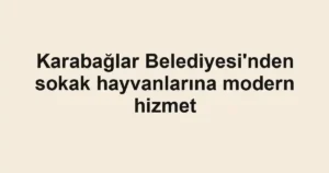 Karabağlar Belediyesi'nden sokak hayvanlarına modern hizmet