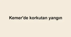 Kemer'de korkutan yangın