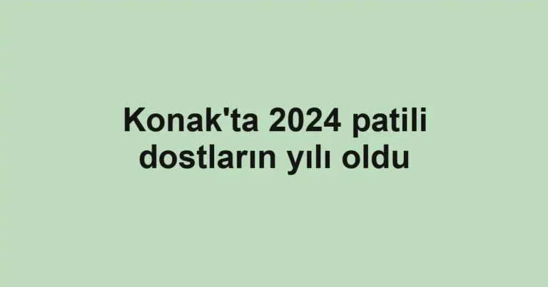 Konak'ta 2024 patili dostların yılı oldu