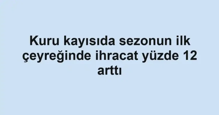 Kuru kayısıda sezonun ilk çeyreğinde ihracat yüzde 12 arttı