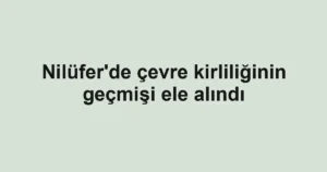 Nilüfer'de çevre kirliliğinin geçmişi ele alındı