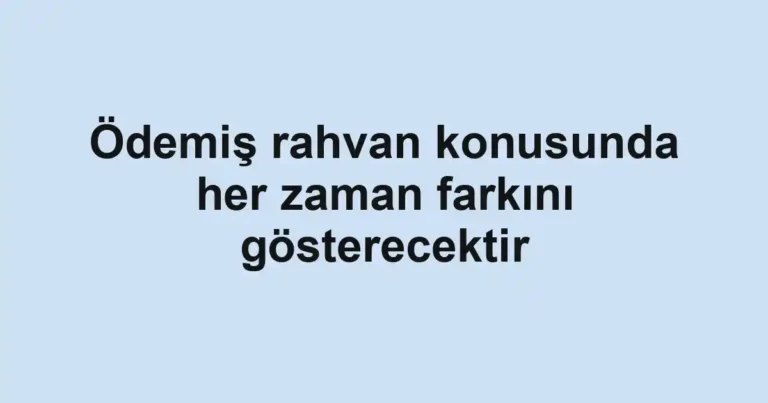 Ödemiş rahvan konusunda her zaman farkını gösterecektir