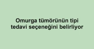 Omurga tümörünün tipi tedavi seçeneğini belirliyor