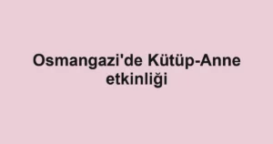 Osmangazi'de Kütüp-Anne etkinliği