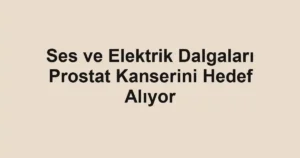 Ses ve Elektrik Dalgaları Prostat Kanserini Hedef Alıyor