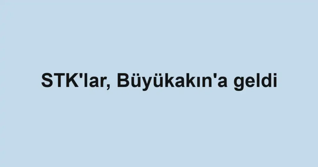 STK'lar, Büyükakın'a geldi