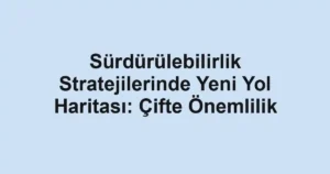 Sürdürülebilirlik Stratejilerinde Yeni Yol Haritası: Çifte Önemlilik