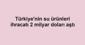 Türkiye'nin su ürünleri ihracatı 2 milyar doları aştı